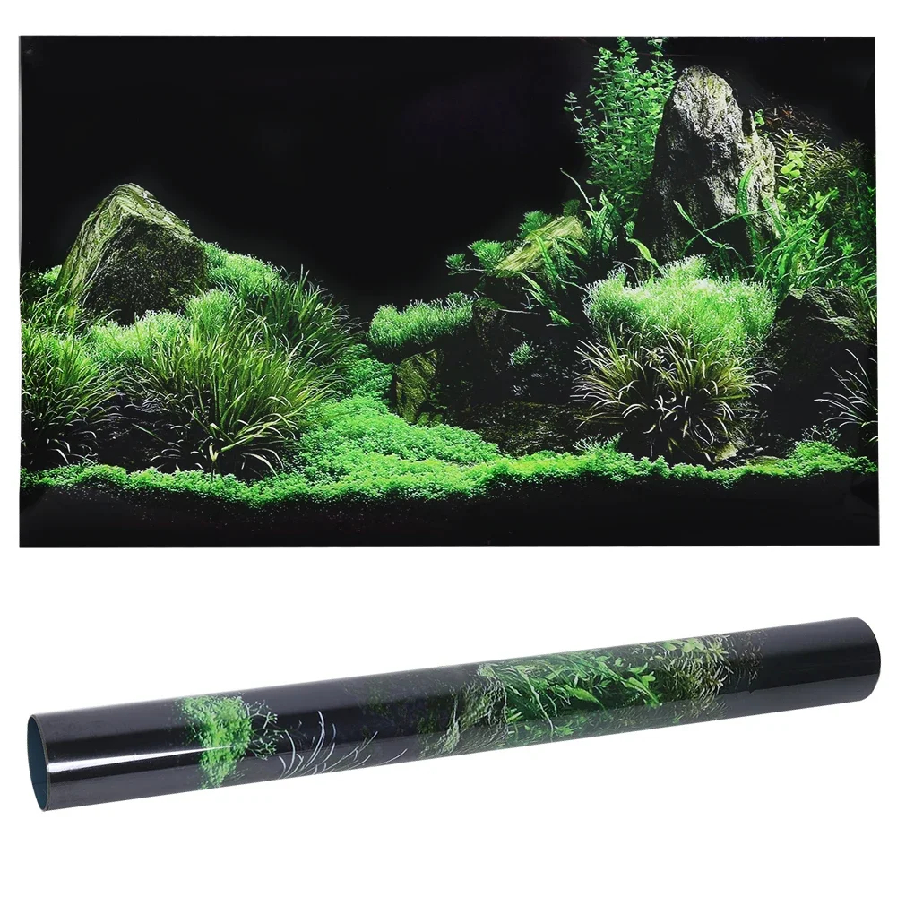 Aquarium Plant Design - Akvaryum 3d Sticker Poster için arka