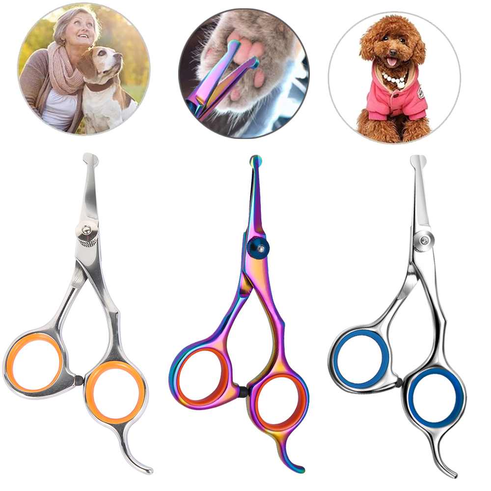 Trimming Scissor Set - Güvenli Yuvarlak Başlı Paslanmaz Çelik Evcil