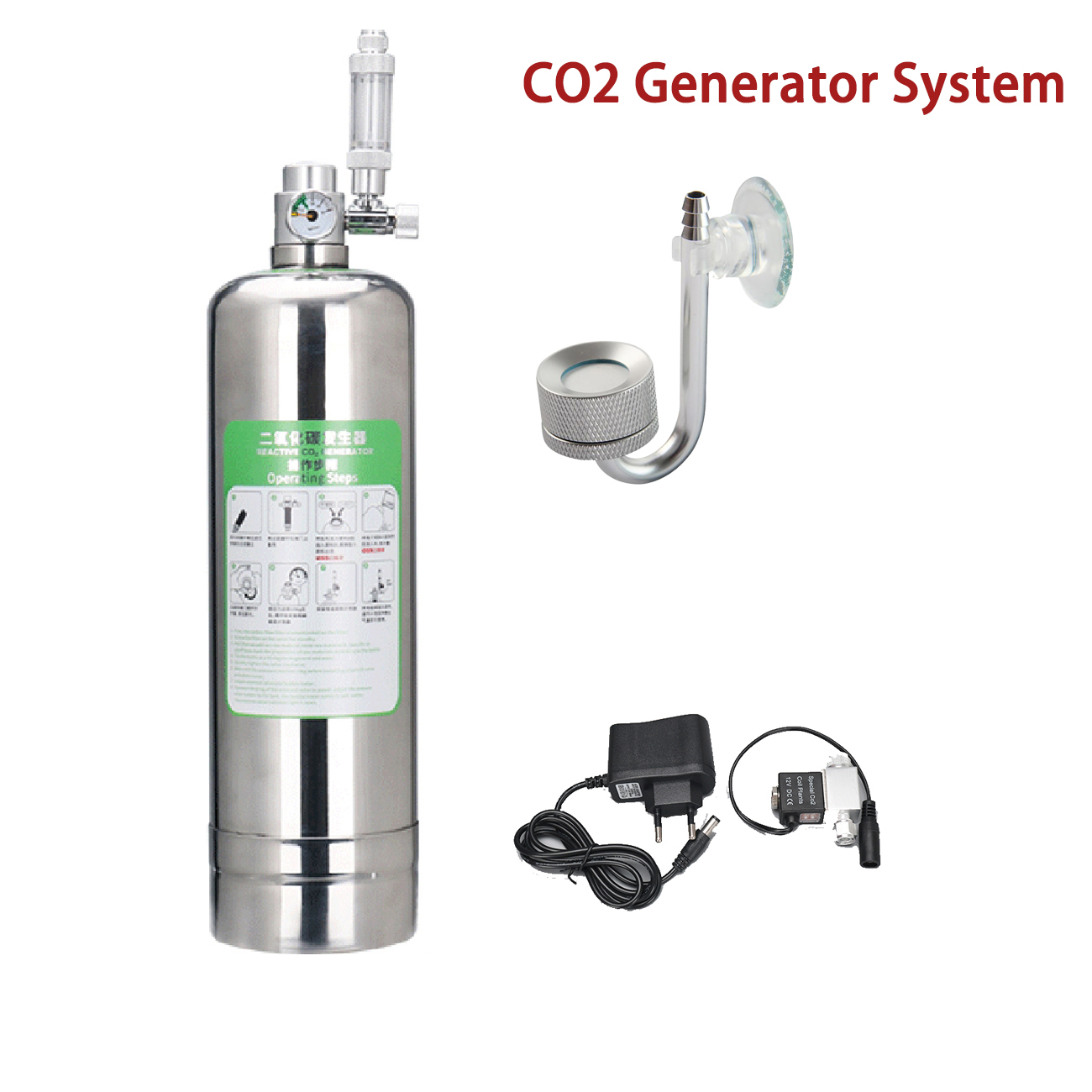 Aquarium Plant No Co2 - Akvaryum CO2 Jeneratör sistemi Kiti Paslanmaz
