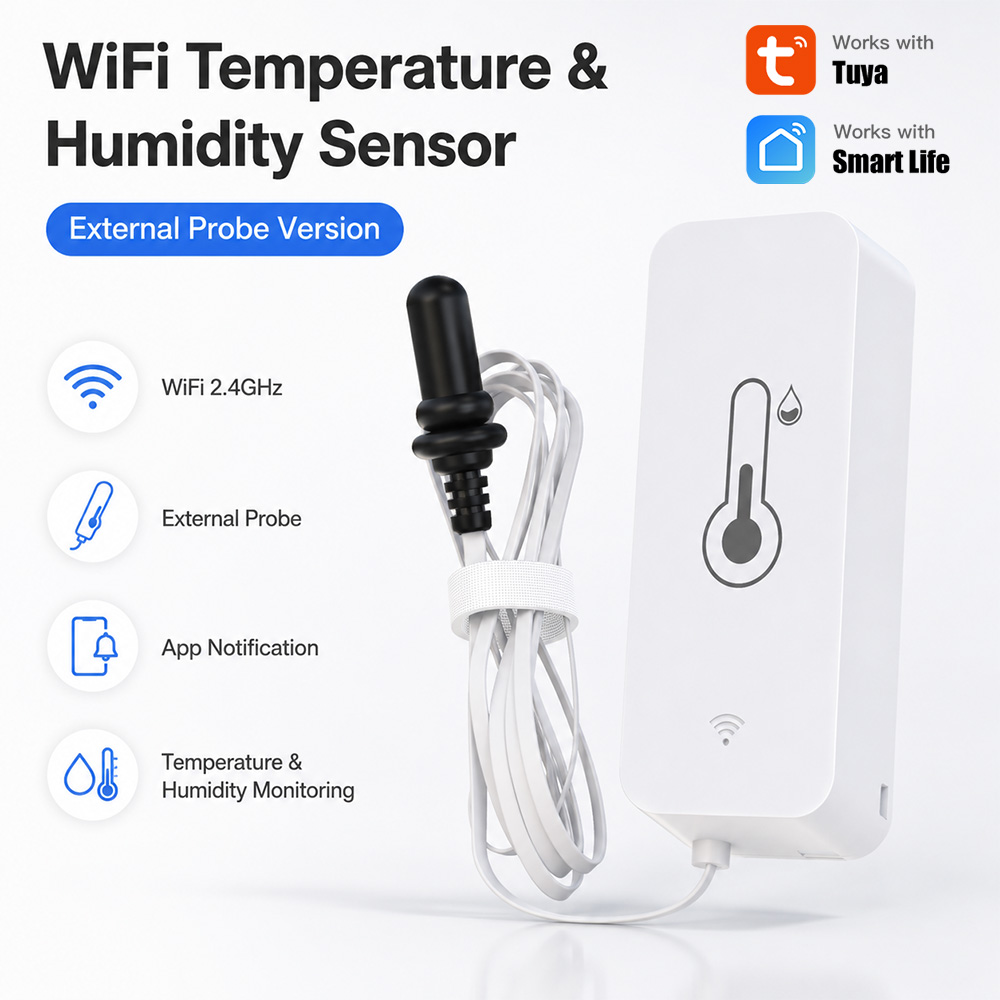 Aquarium Planted Plants - Tuya WiFi Sıcaklık Nem Sensörü Harici